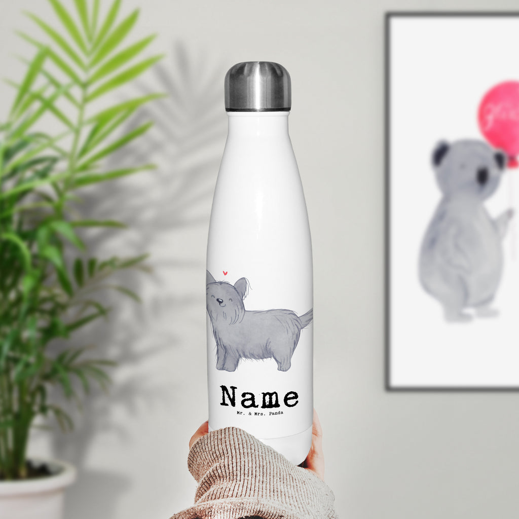 Personalisierte Thermosflasche Skye Terrier Lebensretter Personalisierte Isolierflasche, Personalisierte Thermoflasche, Personalisierte Trinkflasche, Trinkflasche Mit Namen, Wunschname, Bedrucken, Namensflasche, Hund, Hunderasse, Rassehund, Hundebesitzer, Geschenk, Tierfreund, Schenken, Welpe, Skye Terrier, Terrier