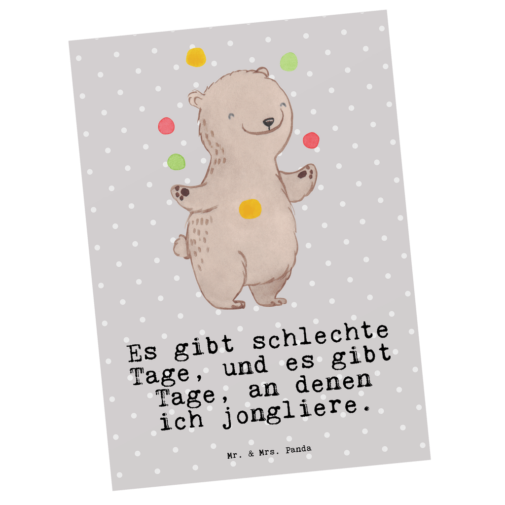 Postkarte Bär Jonglieren Tage Postkarte, Karte, Geschenkkarte, Grußkarte, Einladung, Ansichtskarte, Geburtstagskarte, Einladungskarte, Dankeskarte, Ansichtskarten, Einladung Geburtstag, Einladungskarten Geburtstag, Geschenk, Sport, Sportart, Hobby, Schenken, Danke, Dankeschön, Auszeichnung, Gewinn, Sportler, Jonglieren, Jongleur, Zirkus, Artistik