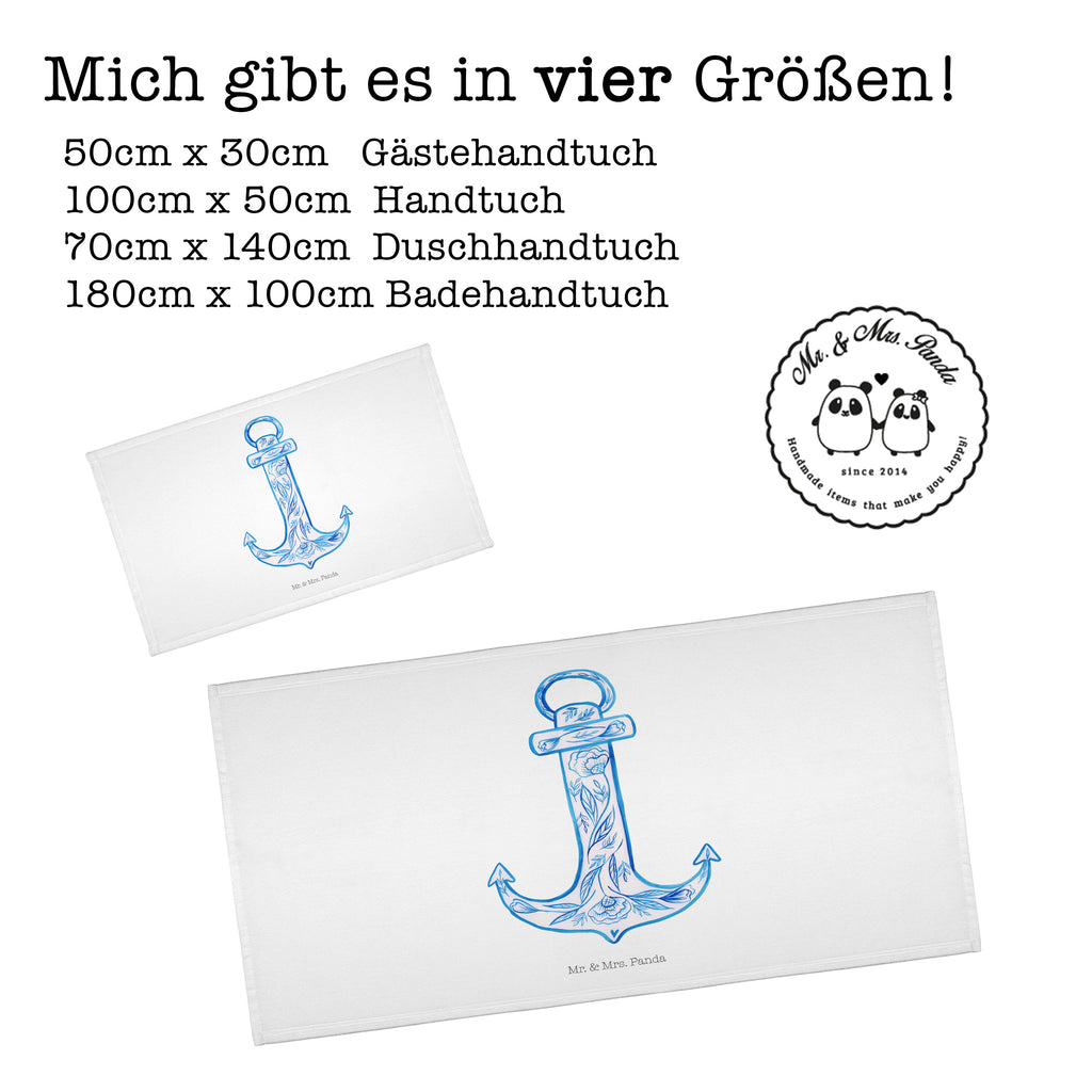 Handtuch Anker Blau Handtuch, Badehandtuch, Badezimmer, Handtücher, groß, Kinder, Baby, Tiermotive, Gute Laune, lustige Sprüche, Tiere