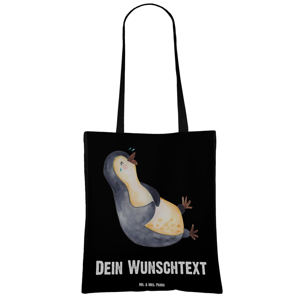 Personalisierte Tragetasche Pinguin lachend Personalisierte Beuteltasche, Personalisierter Beutel, Personalisierte Einkaufstasche, Personalisierter Jutebeutel, Personalisierter Stoffbeutel, Tragetasche mit Namen, Einkaufstasche mit Namen, Stoffbeutel mit Namen, Personalisierte Tasche, Personalisierte Jutetasche, Personalisierte Kindergartentasche, Pinguin, Pinguine, lustiger Spruch, Optimismus, Fröhlich, Lachen, Humor, Fröhlichkeit