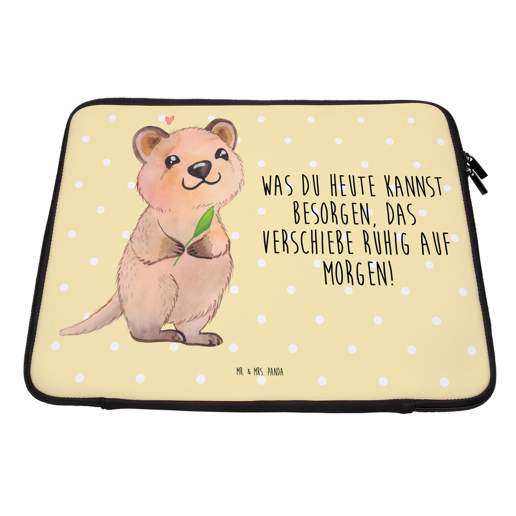 Notebook Tasche Quokka Happy Notebook Tasche, Laptop, Computertasche, Tasche, Notebook-Tasche, Notebook-Reisehülle, Notebook Schutz, Tiermotive, Gute Laune, lustige Sprüche, Tiere, Quokka, Verschieben, Aufschieberitis, Lustiger Spruch, Niedliches Tier, Dinge erledigen