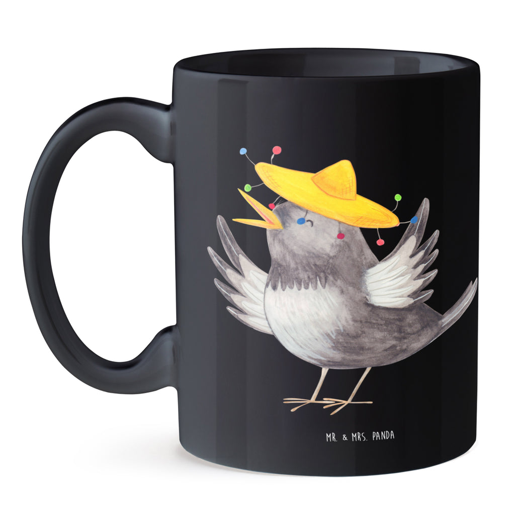 Tasse Rabe Sombrero Tasse, Kaffeetasse, Teetasse, Becher, Kaffeebecher, Teebecher, Keramiktasse, Porzellantasse, Büro Tasse, Geschenk Tasse, Tasse Sprüche, Tasse Motive, Kaffeetassen, Tasse bedrucken, Designer Tasse, Cappuccino Tassen, Schöne Teetassen, Tiermotive, Gute Laune, lustige Sprüche, Tiere, Rabe, Vogel, Vögel, Spruch positiv, fröhlich sein, glücklich sein, Glück Spruch, froh, Elster, Motivation