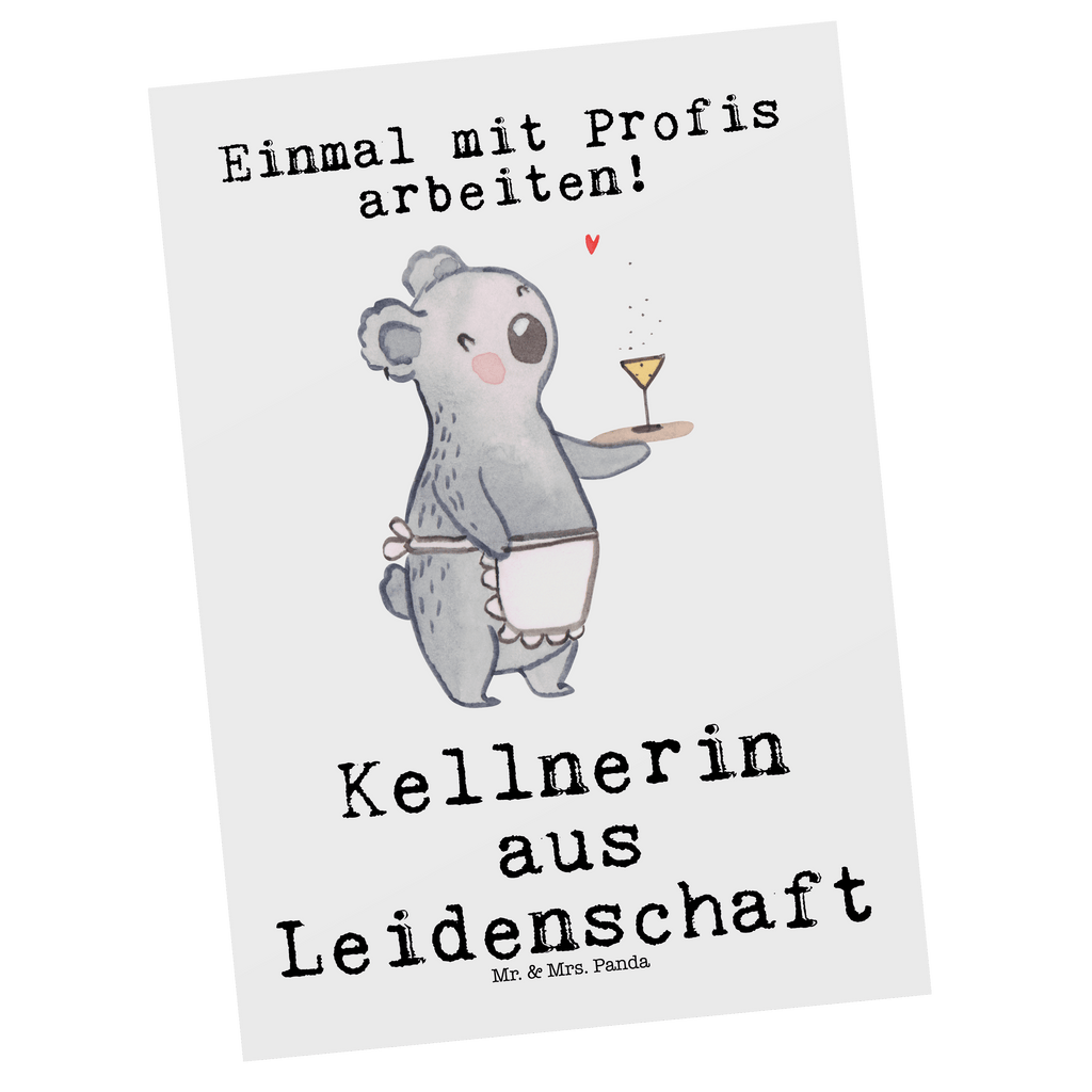 Postkarte Kellnerin aus Leidenschaft Postkarte, Karte, Geschenkkarte, Grußkarte, Einladung, Ansichtskarte, Geburtstagskarte, Einladungskarte, Dankeskarte, Ansichtskarten, Einladung Geburtstag, Einladungskarten Geburtstag, Beruf, Ausbildung, Jubiläum, Abschied, Rente, Kollege, Kollegin, Geschenk, Schenken, Arbeitskollege, Mitarbeiter, Firma, Danke, Dankeschön, Kellnerin, Servicekraft, Restaurant