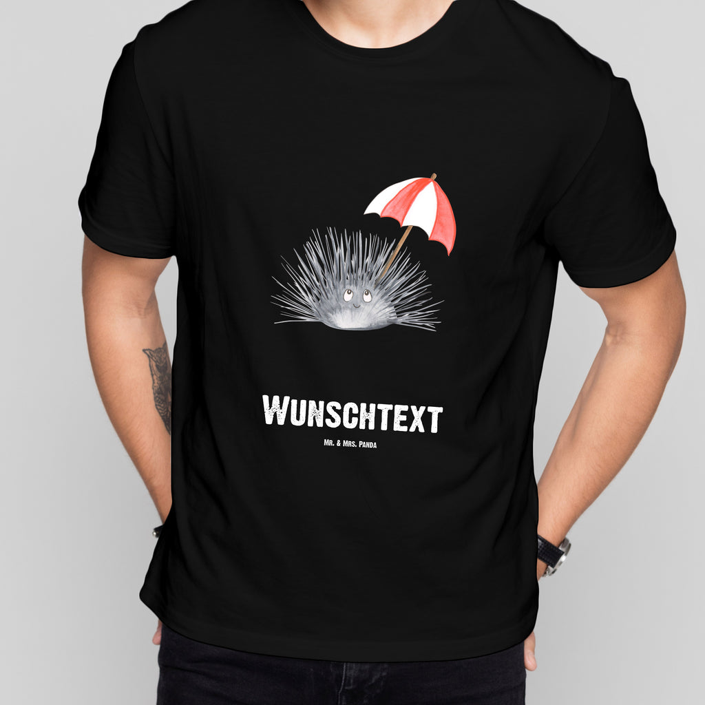 Personalisiertes T-Shirt Seeigel T-Shirt Personalisiert, T-Shirt mit Namen, T-Shirt mit Aufruck, Männer, Frauen, Wunschtext, Bedrucken, Meerestiere, Meer, Urlaub, Seeigel, Achtsamkeit, Selbstakzeptanz, Selbstliebe, Hier und Jetzt, Leben, Lebe