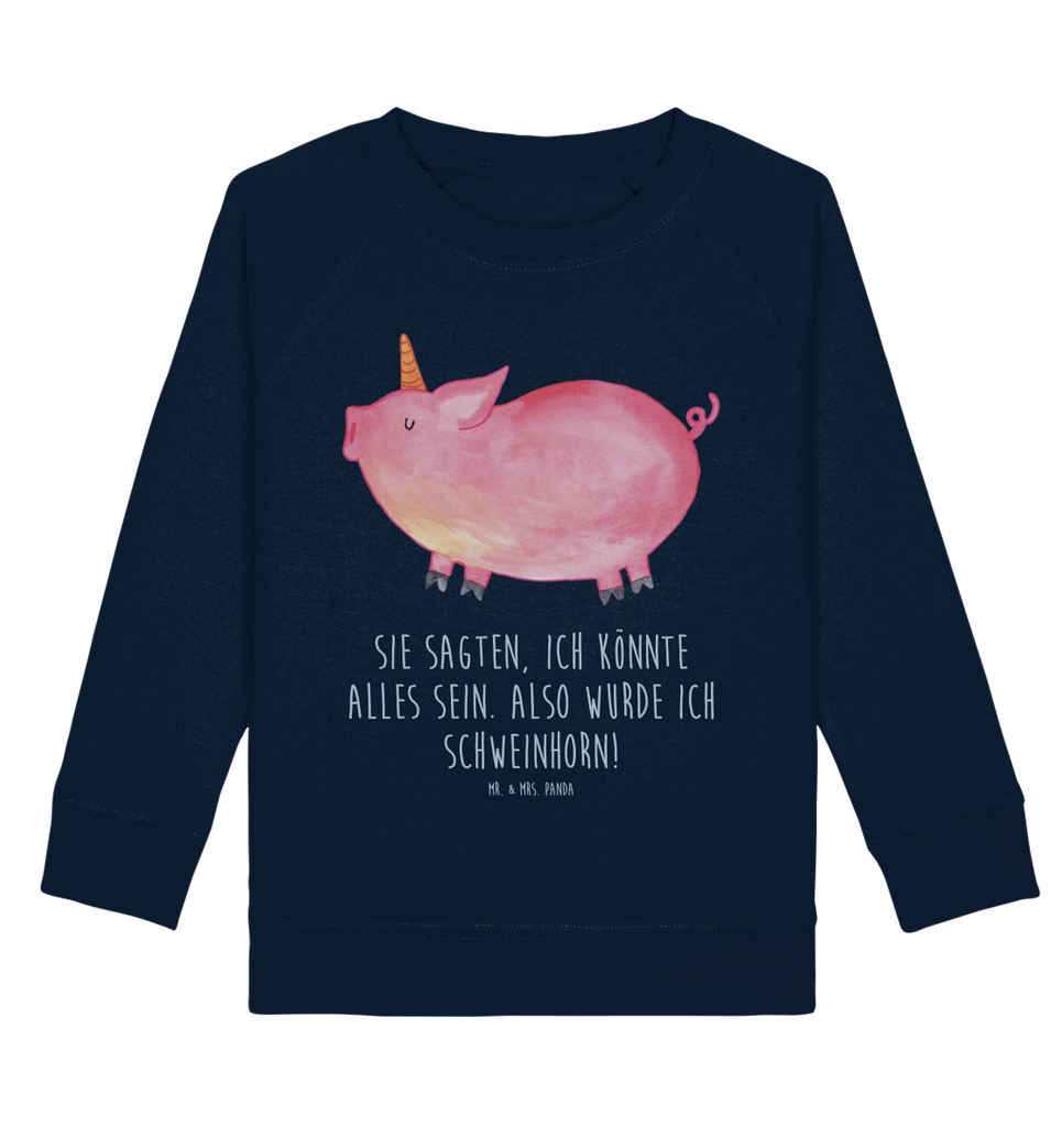 Organic Kinder Pullover Einhorn Schweinhorn Kinder Pullover, Kinder Sweatshirt, Jungen, Mädchen, Einhorn, Einhörner, Einhorn Deko, Pegasus, Unicorn, Party, Spaß, Schwein, Schweinhorn, Bauer, witzig. lustig, Spruch, geschenk, Pig, Piggy, funny, english, englisch