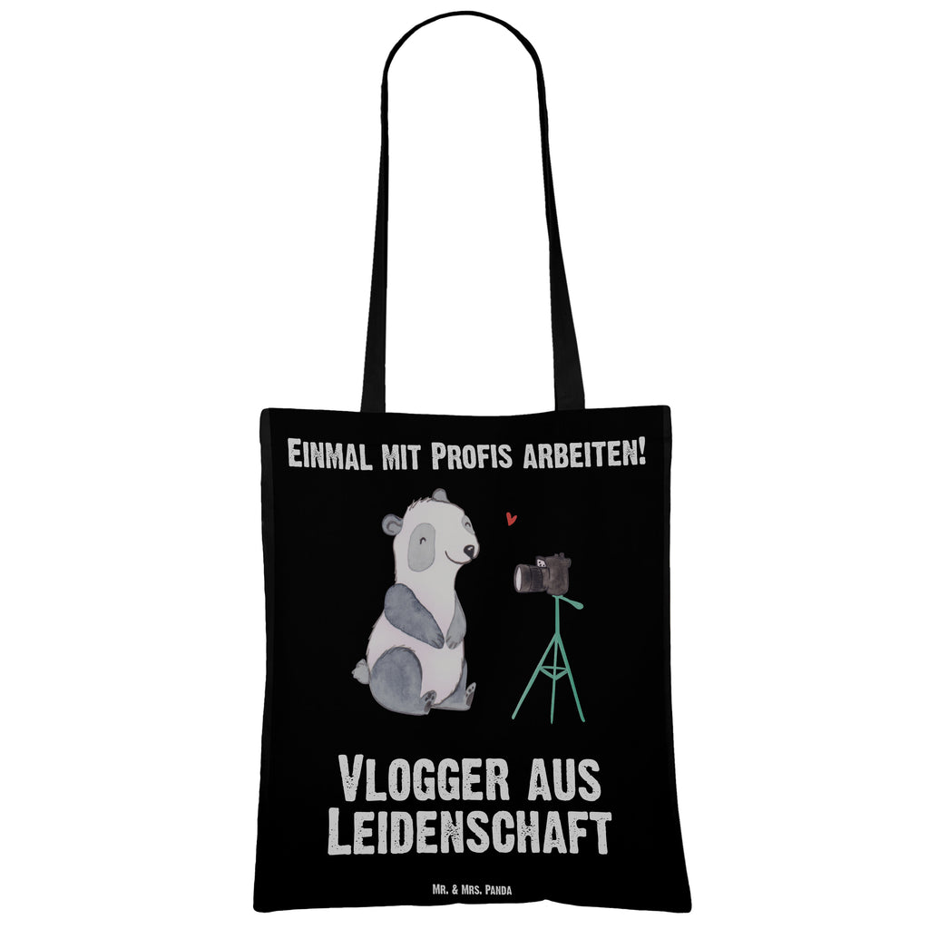 Tragetasche Vlogger aus Leidenschaft Beuteltasche, Beutel, Einkaufstasche, Jutebeutel, Stoffbeutel, Tasche, Shopper, Umhängetasche, Strandtasche, Schultertasche, Stofftasche, Tragetasche, Badetasche, Jutetasche, Einkaufstüte, Laptoptasche, Beruf, Ausbildung, Jubiläum, Abschied, Rente, Kollege, Kollegin, Geschenk, Schenken, Arbeitskollege, Mitarbeiter, Firma, Danke, Dankeschön