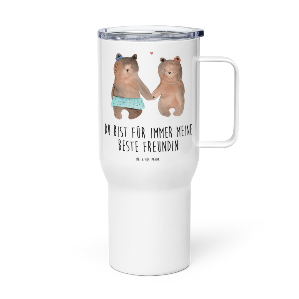 XXL Thermobecher Bär Freundin Thermobecher, XL Thermobecher, Reisebecher, XL Reisetasse, Großer Thermobecher, Autobecher, Jumbo Becher, Bär, Teddy, Teddybär, Bär Freundin Beste Freund Liebe Liebesbeweis Verliebt Kumpel Kumpeliene