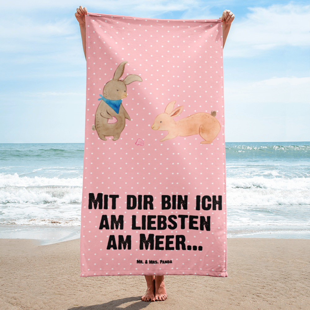 XL Badehandtuch Hasen Muschel Handtuch, Badetuch, Duschtuch, Strandtuch, Saunatuch, Familie, Vatertag, Muttertag, Bruder, Schwester, Mama, Papa, Oma, Opa, Hasen, beste Freundin, Freundin, Freundinnen, best friends, BFF, Muscheln sammeln, Muscheln, Meer