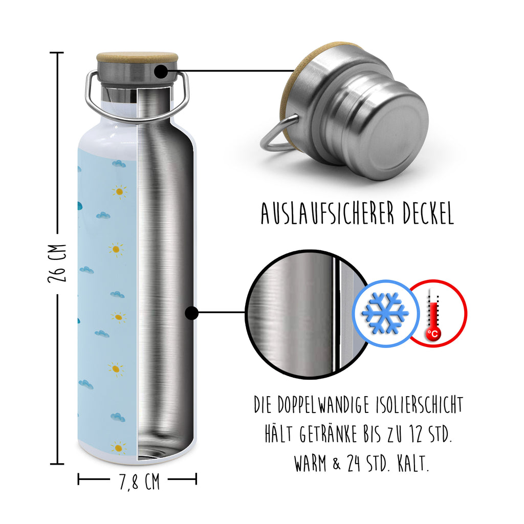 Trinkflasche Pinguin Duschen Muster Thermosflasche, Isolierflasche, Edelstahl, Trinkflasche, isoliert, Wamrhaltefunktion, Sportflasche, Flasche zum Sport, Sportlerflasche, Pinguin, Pinguine, Dusche, duschen, Lebensmotto, Motivation, Neustart, Neuanfang, glücklich sein