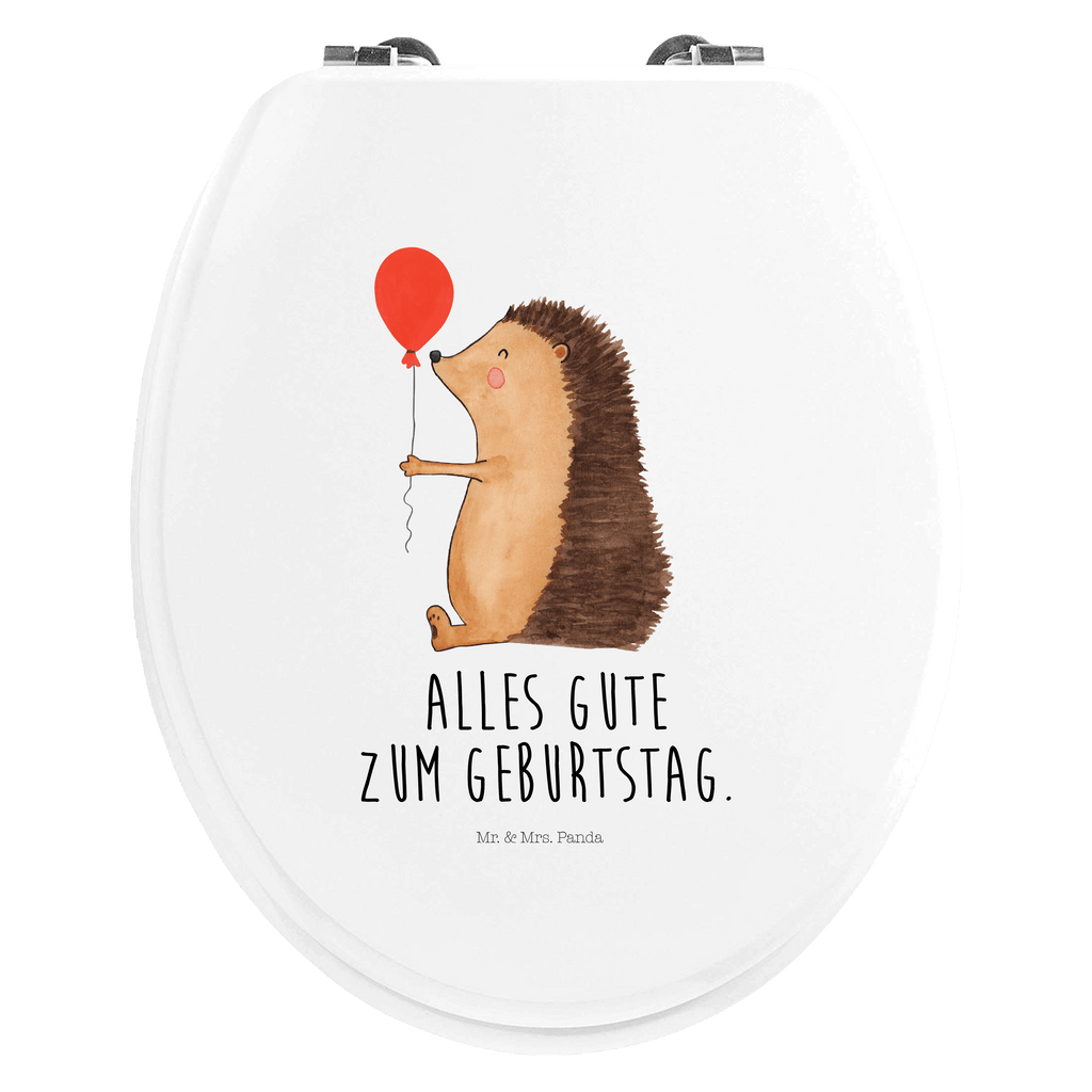 Motiv WC Sitz Igel Luftballon Klobrille, Klodeckel, Toilettendeckel, WC-Sitz, Toilette, Tiermotive, Gute Laune, lustige Sprüche, Tiere, Igel, Geburtstag, Herzlichen Glückwunsch, Glückwunsch, Geburtstagskind, Ballon, Happy Birthday