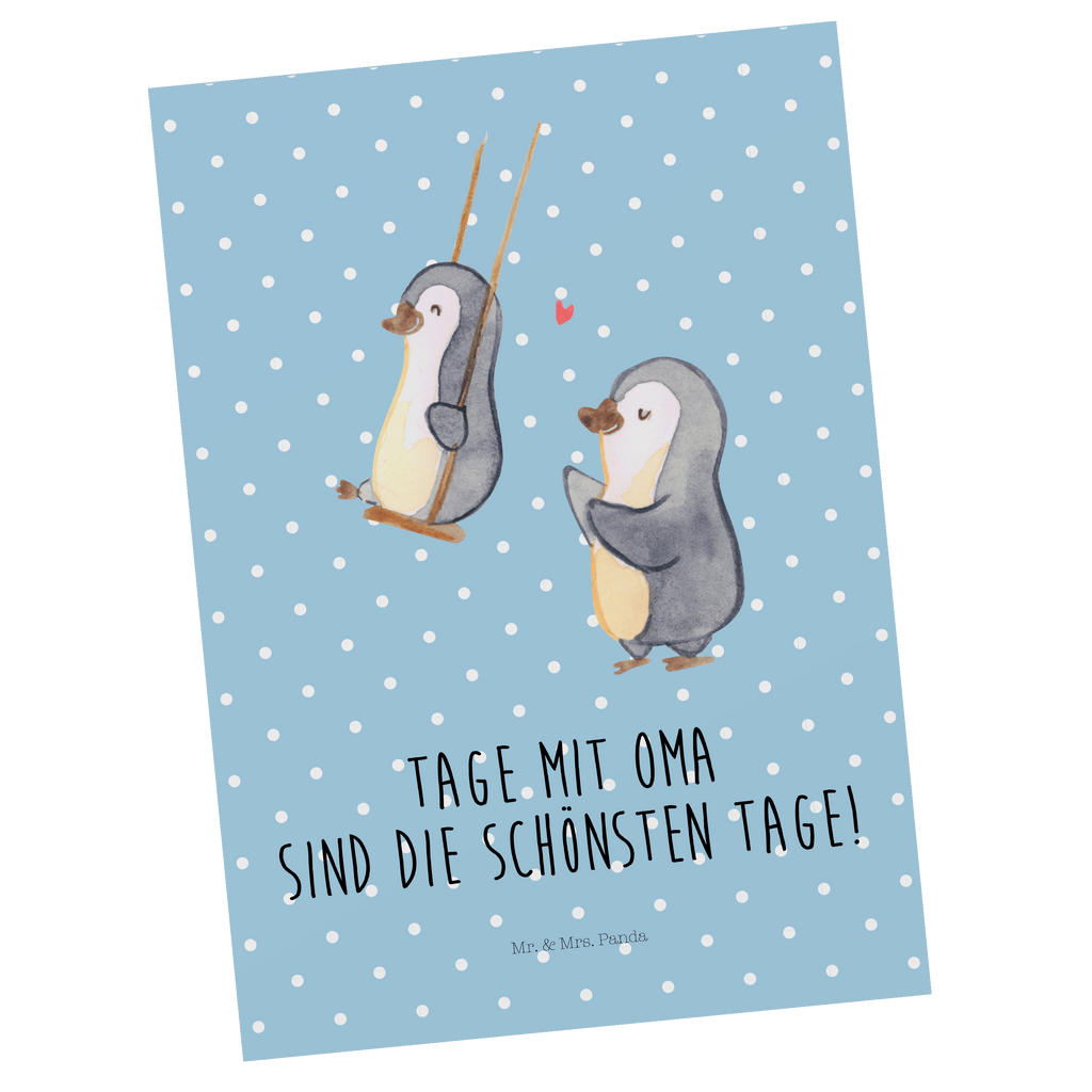 Postkarte Pinguin Oma schaukeln Postkarte, Karte, Geschenkkarte, Grußkarte, Einladung, Ansichtskarte, Geburtstagskarte, Einladungskarte, Dankeskarte, Ansichtskarten, Einladung Geburtstag, Einladungskarten Geburtstag, Familie, Vatertag, Muttertag, Bruder, Schwester, Mama, Papa, Oma, Opa, beste Oma, Lieblingsoma, Geschenk für Oma, Omi, Großmutter