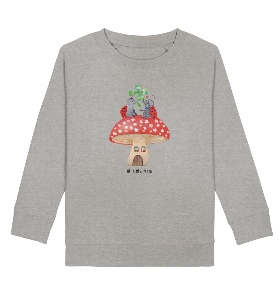 Organic Kinder Pullover Marienkäfer Paar Fliegenpilz Kinder Pullover, Kinder Sweatshirt, Jungen, Mädchen, Tiermotive, Gute Laune, lustige Sprüche, Tiere, Haus, Wohnung, zuhause, Fliegenpilz, Marienkäfer, Fleigenpilzhaus