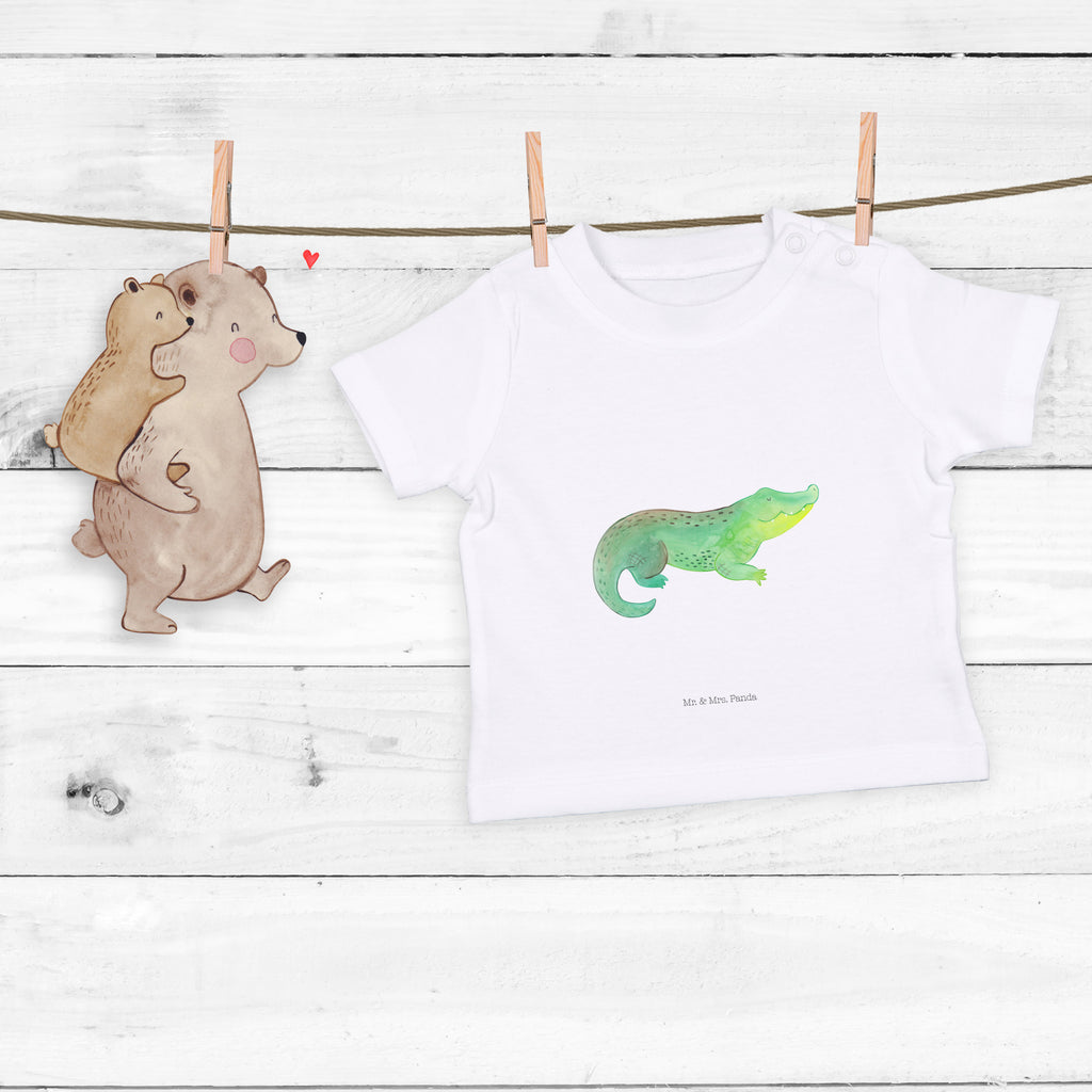 Organic Baby Shirt Krokodil Baby T-Shirt, Jungen Baby T-Shirt, Mädchen Baby T-Shirt, Shirt, Meerestiere, Meer, Urlaub, Krokodil, Krokodile, verrückt sein, spontan sein, Abenteuerlust, Reiselust, Freundin, beste Freundin, Lieblingsmensch