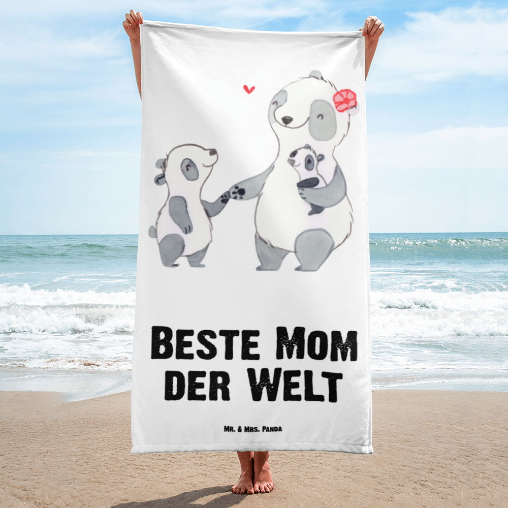 XL Badehandtuch Panda Beste Mom der Welt Handtuch, Badetuch, Duschtuch, Strandtuch, Saunatuch, für, Dankeschön, Geschenk, Schenken, Geburtstag, Geburtstagsgeschenk, Geschenkidee, Danke, Bedanken, Mitbringsel, Freude machen, Geschenktipp, Mom, Mommy, Mama, Mami, Mutter, Muttertag, Mutti, Ma, Tochter, Sohn, Beste Mama, Beste, Supermama