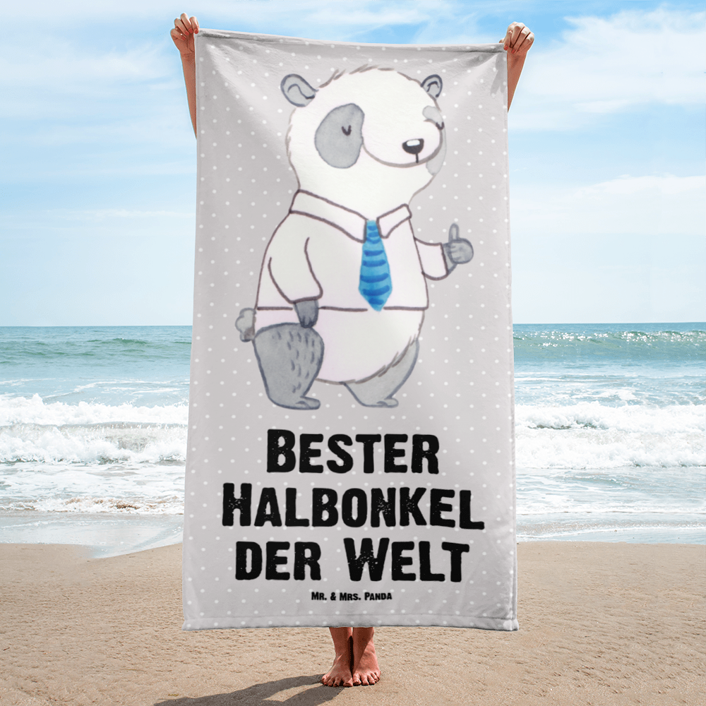 XL Badehandtuch Panda Bester Halbonkel der Welt Handtuch, Badetuch, Duschtuch, Strandtuch, Saunatuch, für, Dankeschön, Geschenk, Schenken, Geburtstag, Geburtstagsgeschenk, Geschenkidee, Danke, Bedanken, Mitbringsel, Freude machen, Geschenktipp, Onkel, bester Onkel, Halbonkel, Stiefonkel, Stief, Stiefgeschwister, Familie, Kleinigkeit