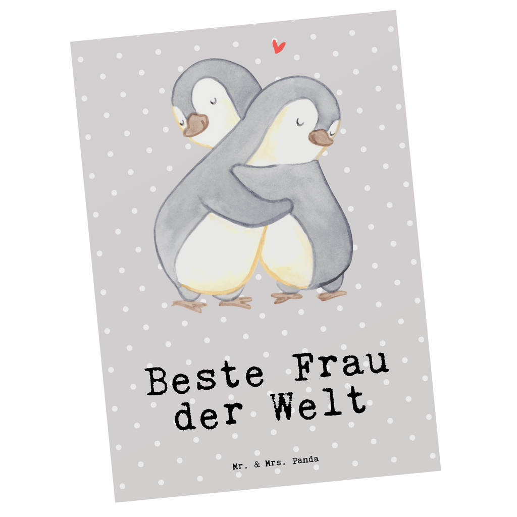 Postkarte Pinguin Beste Frau der Welt Postkarte, Karte, Geschenkkarte, Grußkarte, Einladung, Ansichtskarte, Geburtstagskarte, Einladungskarte, Dankeskarte, Ansichtskarten, Einladung Geburtstag, Einladungskarten Geburtstag, für, Dankeschön, Geschenk, Schenken, Geburtstag, Geburtstagsgeschenk, Geschenkidee, Danke, Bedanken, Mitbringsel, Freude machen, Geschenktipp, Beste, Frau, Ehefrau, Partnerin, Freundin, Traumfrau, Liebling, Ehepartner, Ehe, Gattin, Lebensgefährtin, Braut, Kleinigkeit