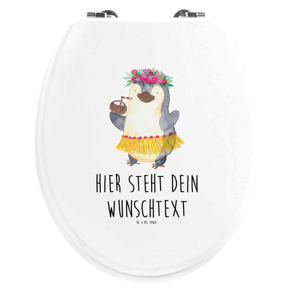 Personalisierter WC Sitz Motiv Pinguin Kokosnuss Personalisierte Klobrille, Personalisierter Klodeckel, Personalisierter Toilettendeckel, Personalisierter WC-Sitz, Toilettendeckel mit Namen, WC Sitz mit Namen, Pinguin, Aloha, Hawaii, Urlaub, Kokosnuss, Pinguine