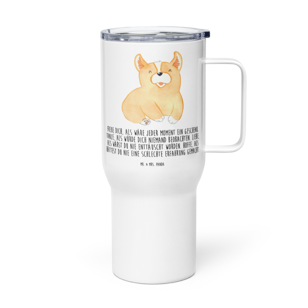 XXL Thermobecher Corgie Thermobecher, XL Thermobecher, Reisebecher, XL Reisetasse, Großer Thermobecher, Autobecher, Jumbo Becher, Hund, Hundemotiv, Haustier, Hunderasse, Tierliebhaber, Hundebesitzer, Sprüche, Corgie, Welsh Corgie Pembroke, britisch, Motivation, Spruch, Hundespruch, Lebensfreude