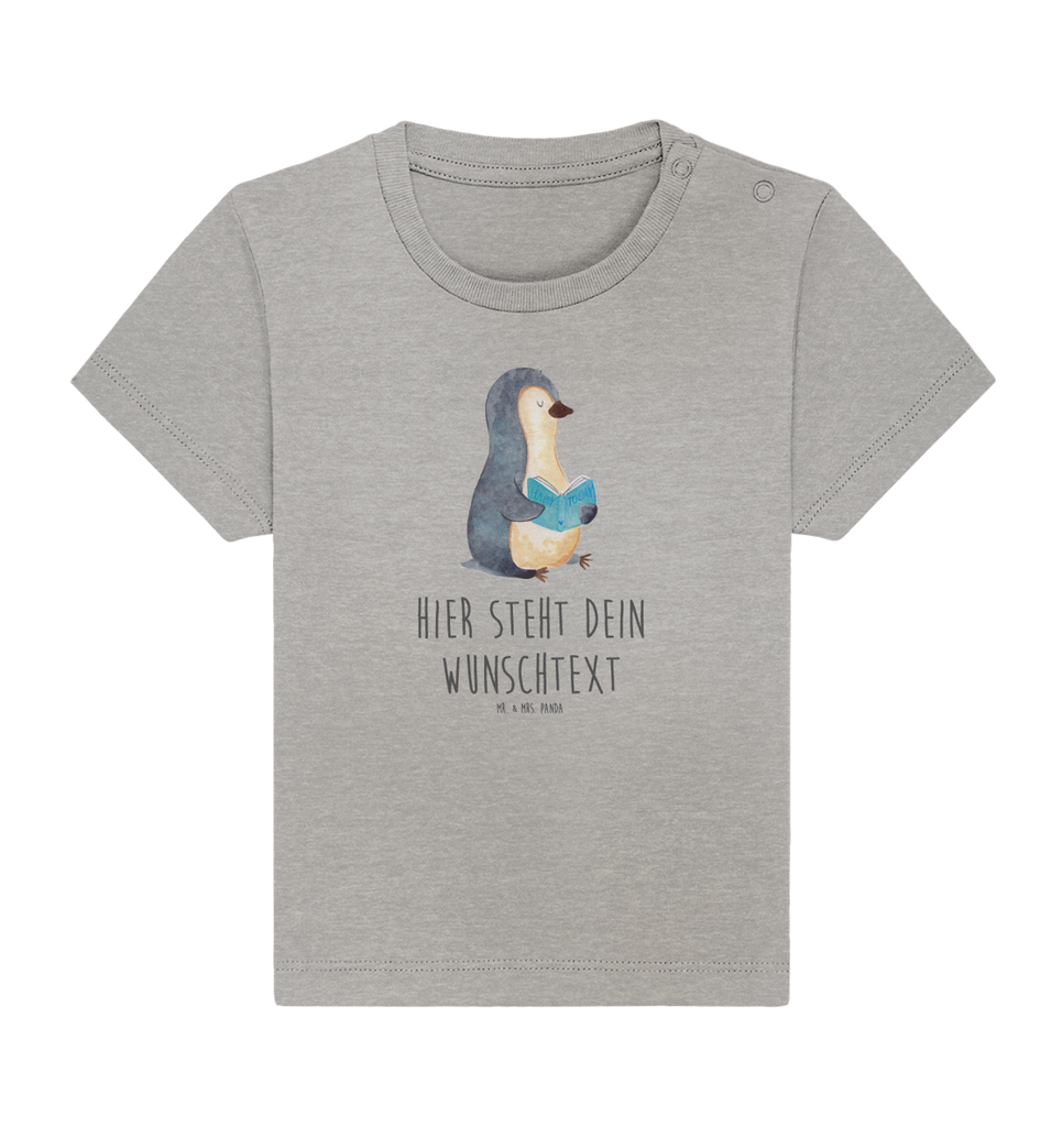 Personalisiertes Baby Shirt Pinguin Buch Personalisiertes Baby T-Shirt, Personalisiertes Jungen Baby T-Shirt, Personalisiertes Mädchen Baby T-Shirt, Personalisiertes Shirt, Pinguin, Pinguine, Buch, Lesen, Bücherwurm, Nichtstun, Faulenzen, Ferien, Urlaub, Freizeit