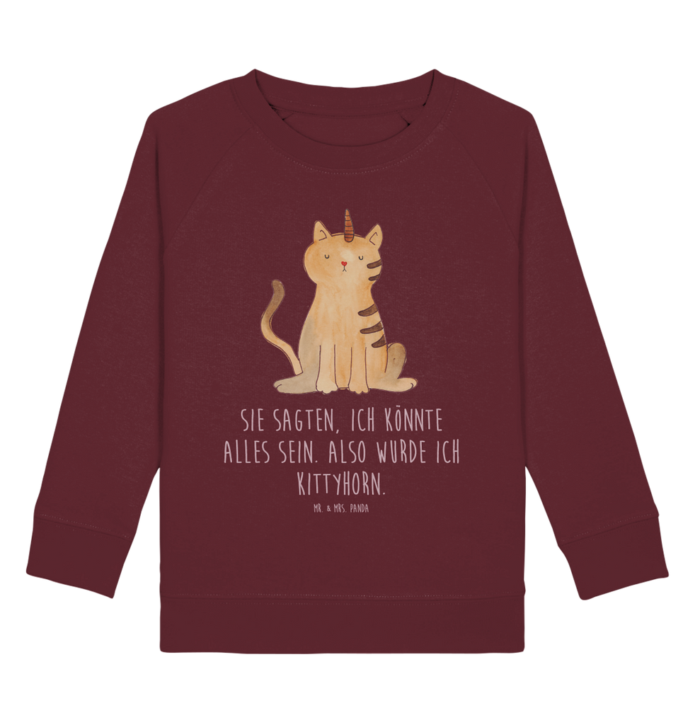 Organic Kinder Pullover Einhorn Katze Kinder Pullover, Kinder Sweatshirt, Jungen, Mädchen, Einhorn, Einhörner, Einhorn Deko, Pegasus, Unicorn, Katzer, Mieze, Regenbogen, Glitzer, Einhornpower, Erwachsenwerden, Katze, Katzenhorn, Einhornkatze, Kittyhorn