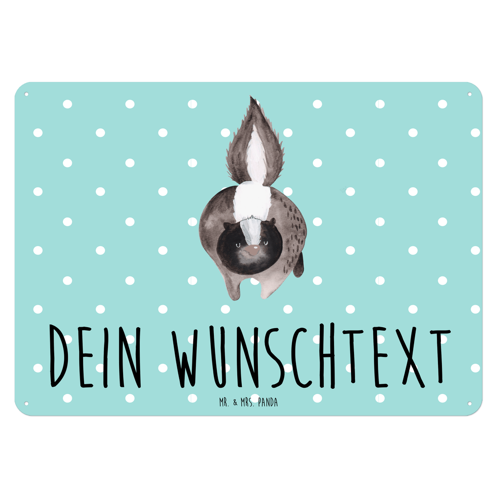 Personalisiertes Blechschild Stinktier Angriff Blechschild, Metallschild, Geschenk Schild, Schild, Magnet-Metall-Schild, Deko Schild, Wandschild, Wand-Dekoration, Türschild, Stinktier, Skunk, Wildtier, Raubtier, Stinker, Stinki, wütend, Drohung