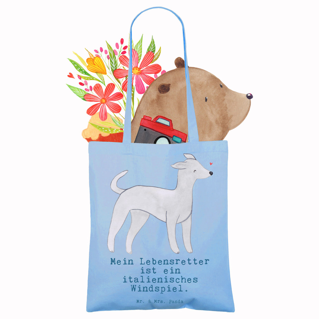 Tragetasche Italienisches Windspiel Lebensretter Beuteltasche, Beutel, Einkaufstasche, Jutebeutel, Stoffbeutel, Tasche, Shopper, Umhängetasche, Strandtasche, Schultertasche, Stofftasche, Tragetasche, Badetasche, Jutetasche, Einkaufstüte, Laptoptasche, Hund, Hunderasse, Rassehund, Hundebesitzer, Geschenk, Tierfreund, Schenken, Welpe, Italienisches Windspiel, Windhund, Italian Greyhound