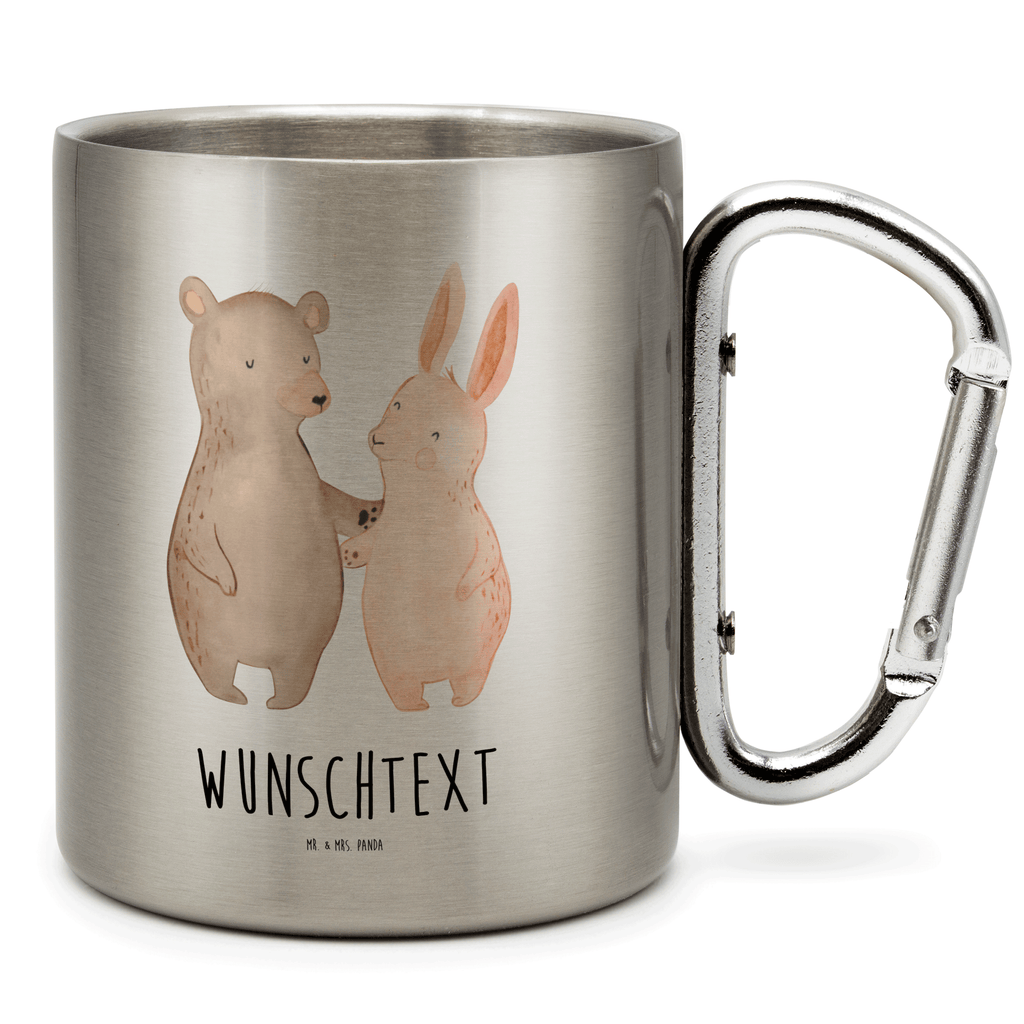 Personalisierter Edelstahlbecher Bär Hase Umarmen Personalisierte Edelstahltasse, Personalisierter Edelstahlbecher, Personalisierter Outdoor Becher, Personalisierte Outdoor Tasse, Liebe, Partner, Freund, Freundin, Ehemann, Ehefrau, Heiraten, Verlobung, Heiratsantrag, Liebesgeschenk, Jahrestag, Hocheitstag, Freunde, bester Freund, Hase, Bär, Bärchen, best friends