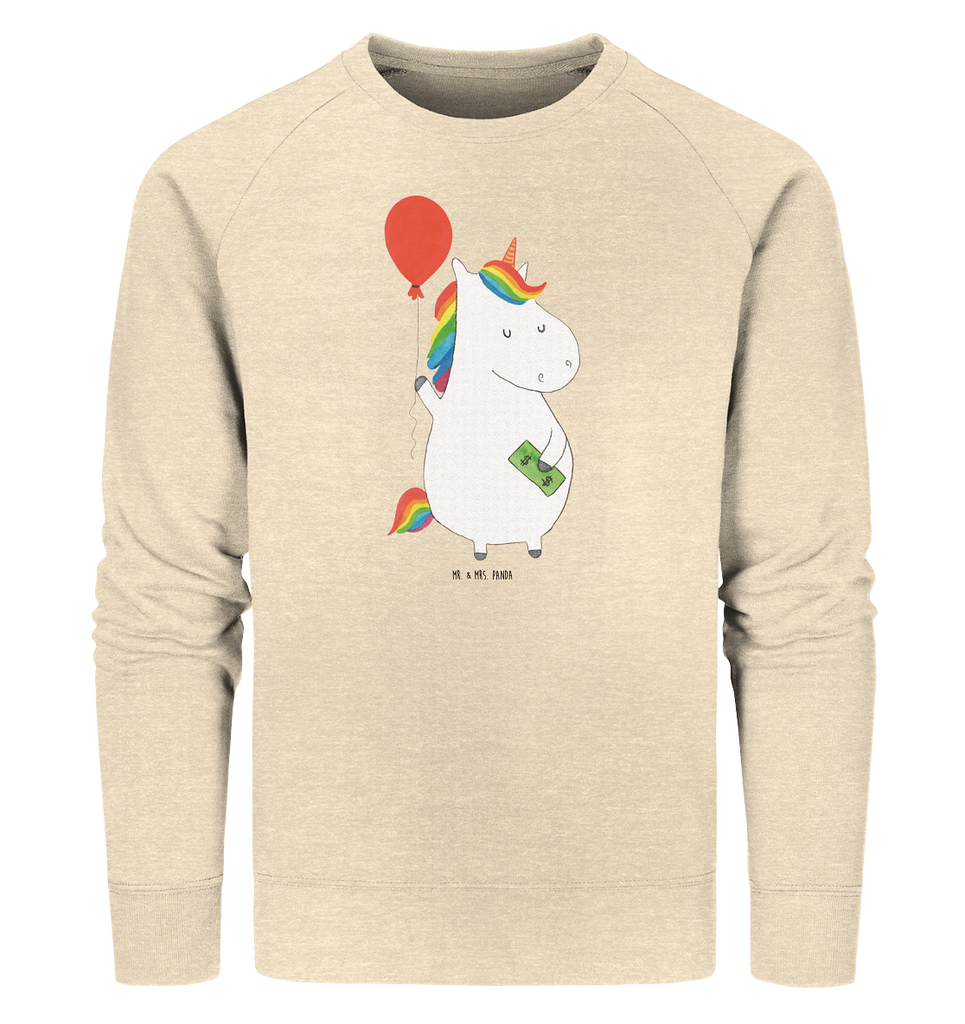 Organic Pullover Einhorn Luftballon Pullover, Pullover Männer, Pullover Frauen, Sweatshirt, Sweatshirt Männer, Sweatshirt Frauen, Unisex, Einhorn, Einhörner, Einhorn Deko, Pegasus, Unicorn, Luftballon, Geld, Lebenslust, Freude, Geschenk, Freundin