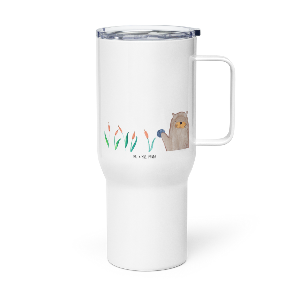 XXL Thermobecher Otter Stein Thermobecher, XL Thermobecher, Reisebecher, XL Reisetasse, Großer Thermobecher, Autobecher, Jumbo Becher, Otter, Fischotter, Seeotter, Otter Seeotter See Otter