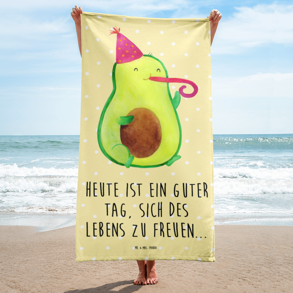 XL Badehandtuch Avocado Partyhupe Handtuch, Badetuch, Duschtuch, Strandtuch, Saunatuch, Avocado, Veggie, Vegan, Gesund, Party, Feierlichkeit, Feier, Fete, Geburtstag, Gute Laune, Tröte