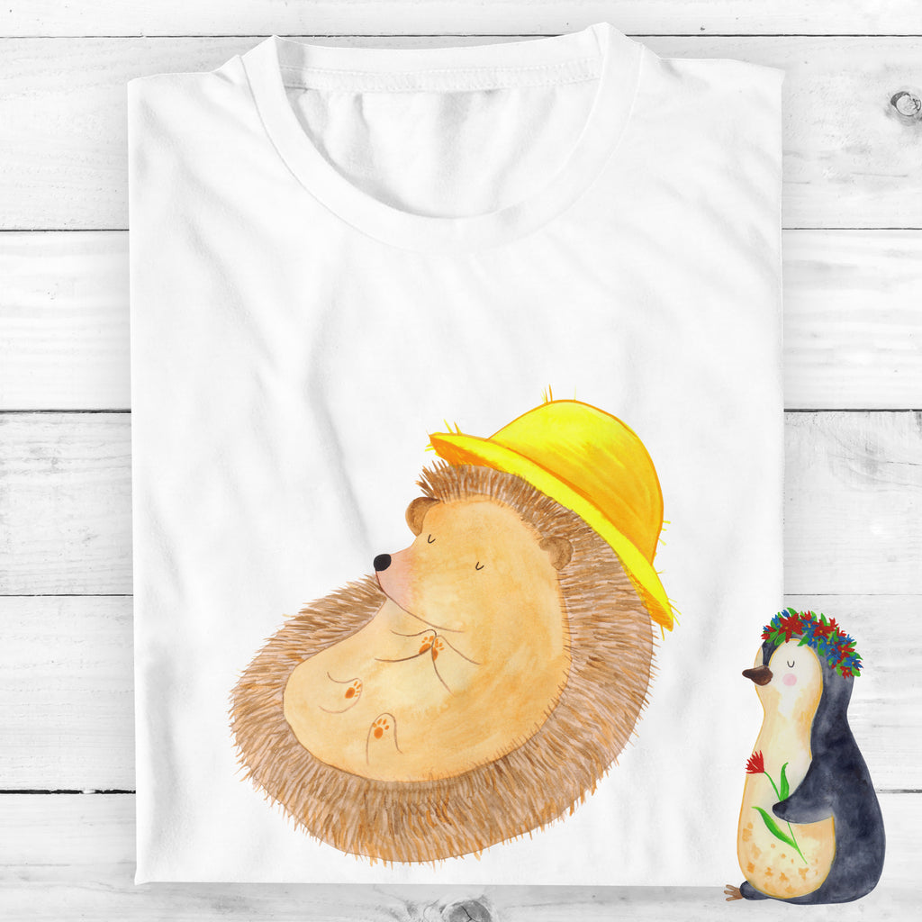 Personalisiertes T-Shirt Igel Beten T-Shirt Personalisiert, T-Shirt mit Namen, T-Shirt mit Aufruck, Männer, Frauen, Wunschtext, Bedrucken, Tiermotive, Gute Laune, lustige Sprüche, Tiere, Igel, Igel mit Hut, Sonnenhut, Gott, Amen, beten, Leben, Dankbarkeit, Dankbar sein, dankbar, genießen