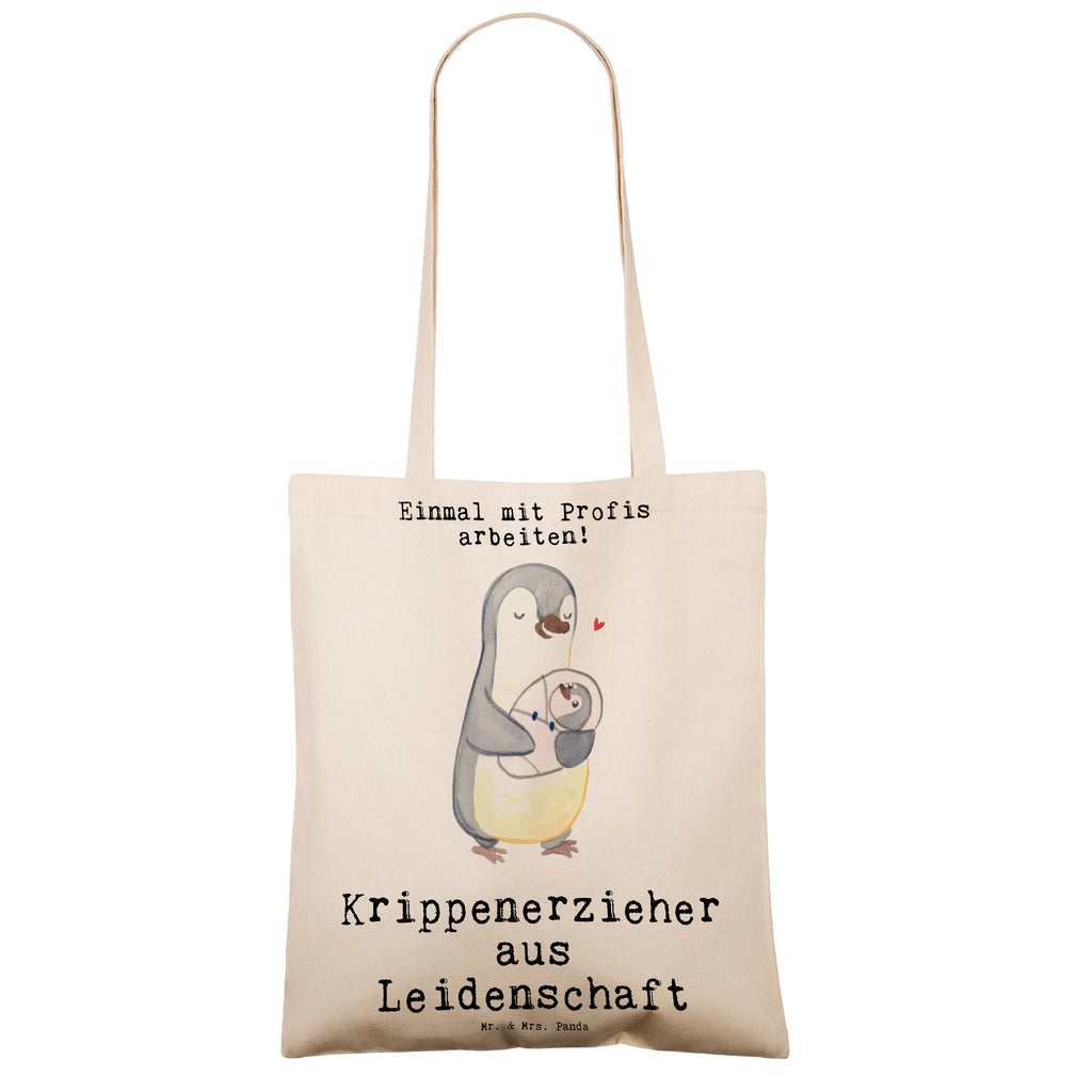 Tragetasche Krippenerzieher aus Leidenschaft Beuteltasche, Beutel, Einkaufstasche, Jutebeutel, Stoffbeutel, Tasche, Shopper, Umhängetasche, Strandtasche, Schultertasche, Stofftasche, Tragetasche, Badetasche, Jutetasche, Einkaufstüte, Laptoptasche, Beruf, Ausbildung, Jubiläum, Abschied, Rente, Kollege, Kollegin, Geschenk, Schenken, Arbeitskollege, Mitarbeiter, Firma, Danke, Dankeschön, Krippenerzieher, Kindertagesstätte, KITA, Eröffnung, Erzieher, Pädagoge