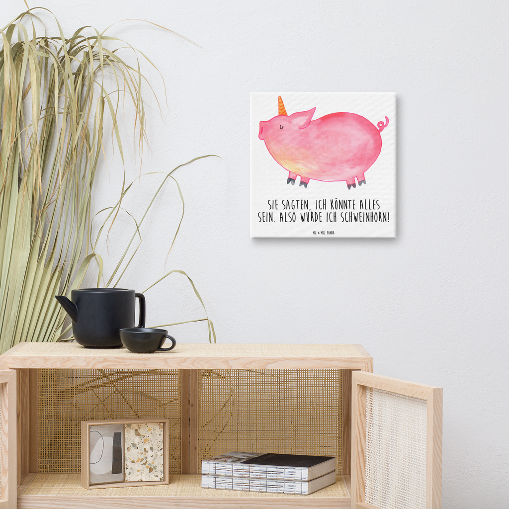 Leinwand Bild Einhorn Schweinhorn Leinwand, Bild, Kunstdruck, Wanddeko, Dekoration, Einhorn, Einhörner, Einhorn Deko, Pegasus, Unicorn, Party, Spaß, Schwein, Schweinhorn, Bauer, witzig. lustig, Spruch, geschenk, Pig, Piggy, funny, english, englisch