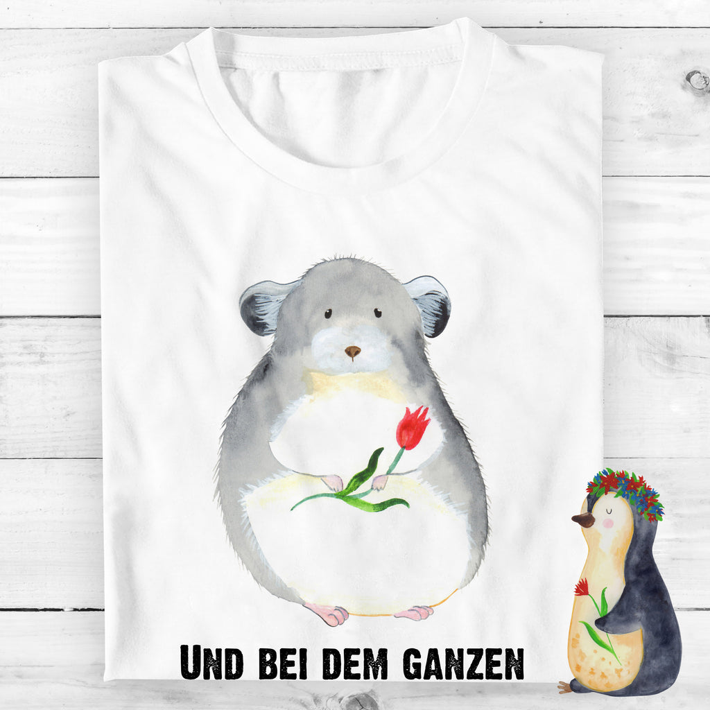 T-Shirt Standard Chinchilla Blume T-Shirt, Shirt, Tshirt, Lustiges T-Shirt, T-Shirt mit Spruch, Party, Junggesellenabschied, Jubiläum, Geburstag, Herrn, Damen, Männer, Frauen, Schlafshirt, Nachthemd, Sprüche, Tiermotive, Gute Laune, lustige Sprüche, Tiere, Chinchilla, Chinchillas, Liebeskummer, Kummer, Depressionen, traurig sein, Chaos, Glücklichsein, Büro, Büroalltag