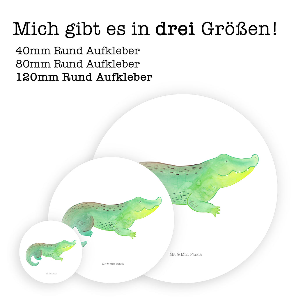 Rund Aufkleber Krokodil Sticker, Aufkleber, Etikett, Kinder, rund, Meerestiere, Meer, Urlaub, Krokodil, Krokodile, verrückt sein, spontan sein, Abenteuerlust, Reiselust, Freundin, beste Freundin, Lieblingsmensch