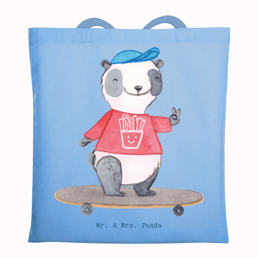 Tragetasche Panda Longboard fahren Tage Beuteltasche, Beutel, Einkaufstasche, Jutebeutel, Stoffbeutel, Tasche, Shopper, Umhängetasche, Strandtasche, Schultertasche, Stofftasche, Tragetasche, Badetasche, Jutetasche, Einkaufstüte, Laptoptasche, Geschenk, Sport, Sportart, Hobby, Schenken, Danke, Dankeschön, Auszeichnung, Gewinn, Sportler, Longboard fahren, Skaten