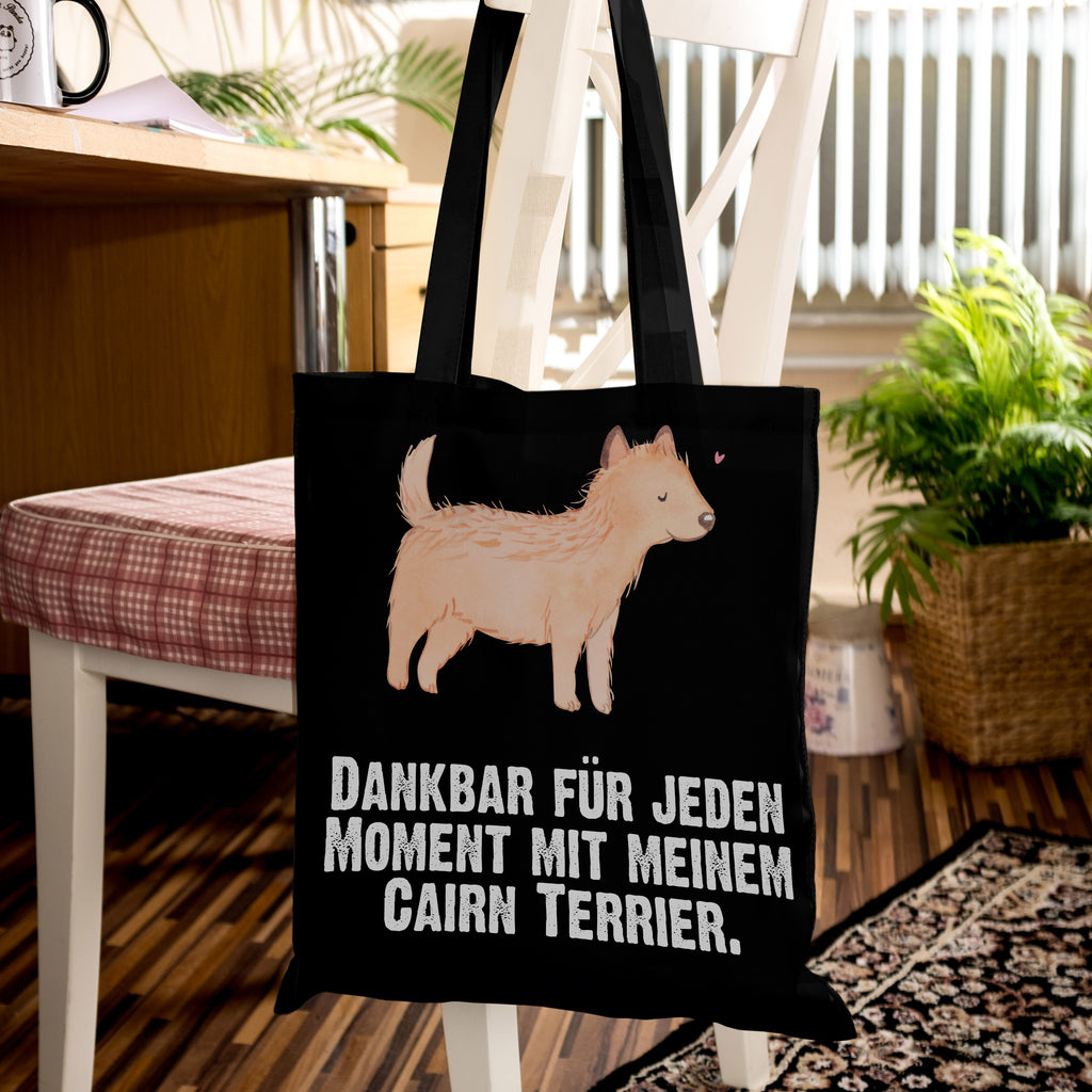 Tragetasche Cairn Terrier Moment Beuteltasche, Beutel, Einkaufstasche, Jutebeutel, Stoffbeutel, Hund, Hunderasse, Rassehund, Hundebesitzer, Geschenk, Tierfreund, Schenken, Welpe, Cairn Terrier