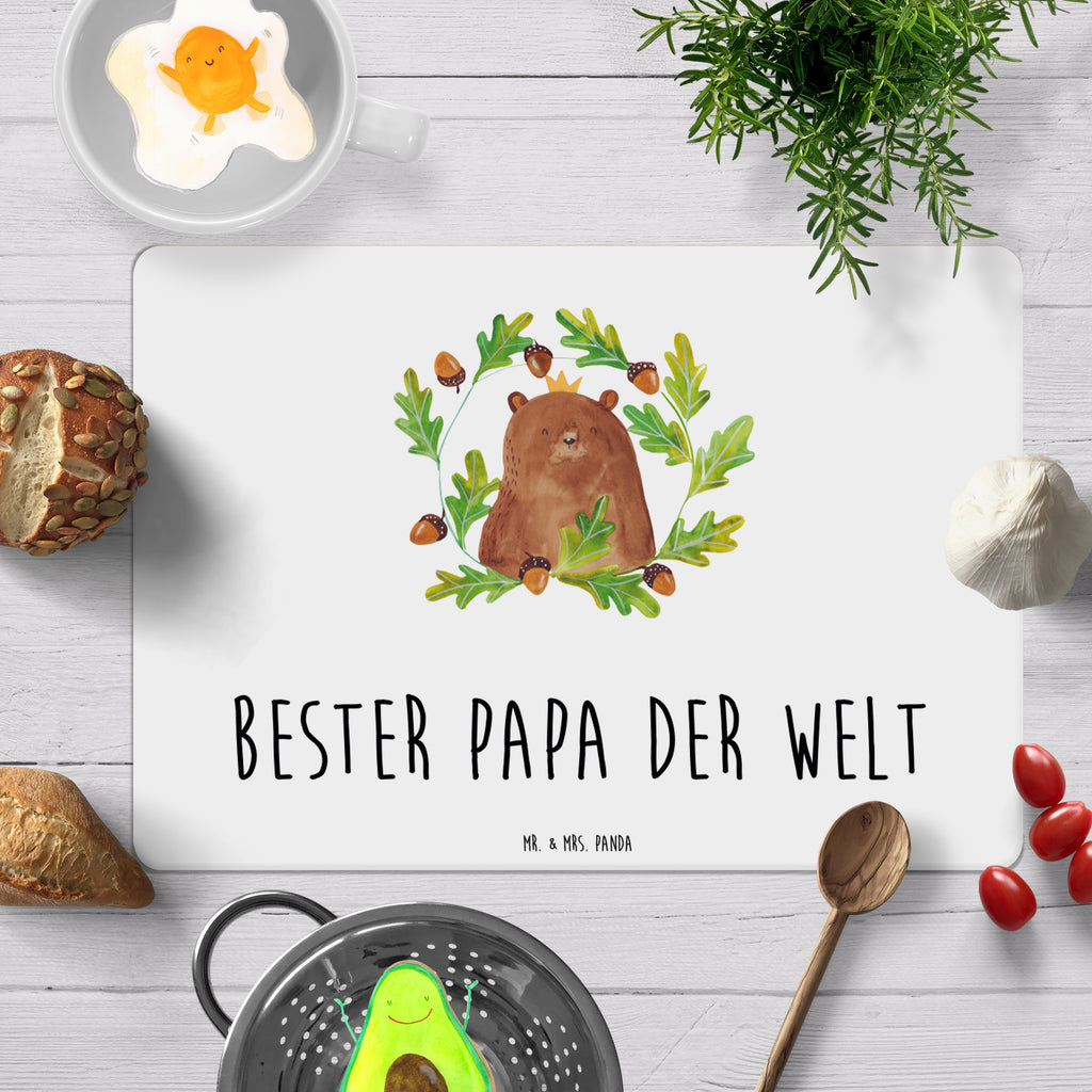 Tischset Bär König Tischset, Tischuntersetzer, Platzset, Tischsets abwaschbar, Tischunterlage, Bär, Teddy, Teddybär, Papa, Papa Bär, bester Vater, bester Papa, weltbester Papa, Vatertag, Vater, Dad, Daddy, Papi