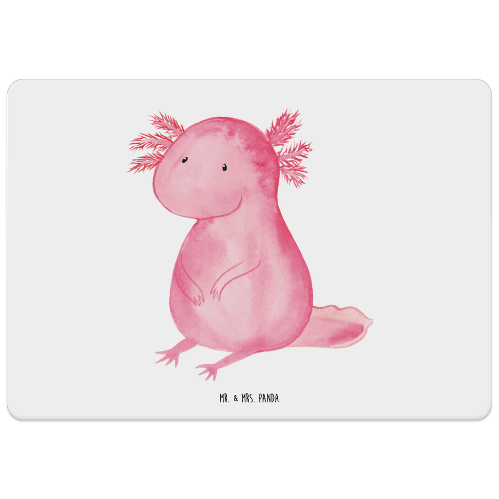 Tischset Axolotl Tischset, Tischuntersetzer, Platzset, Tischsets abwaschbar, Tischunterlage, Axolotl, Molch, Axolot, vergnügt, fröhlich, zufrieden, Lebensstil, Weisheit, Lebensweisheit, Liebe, Freundin