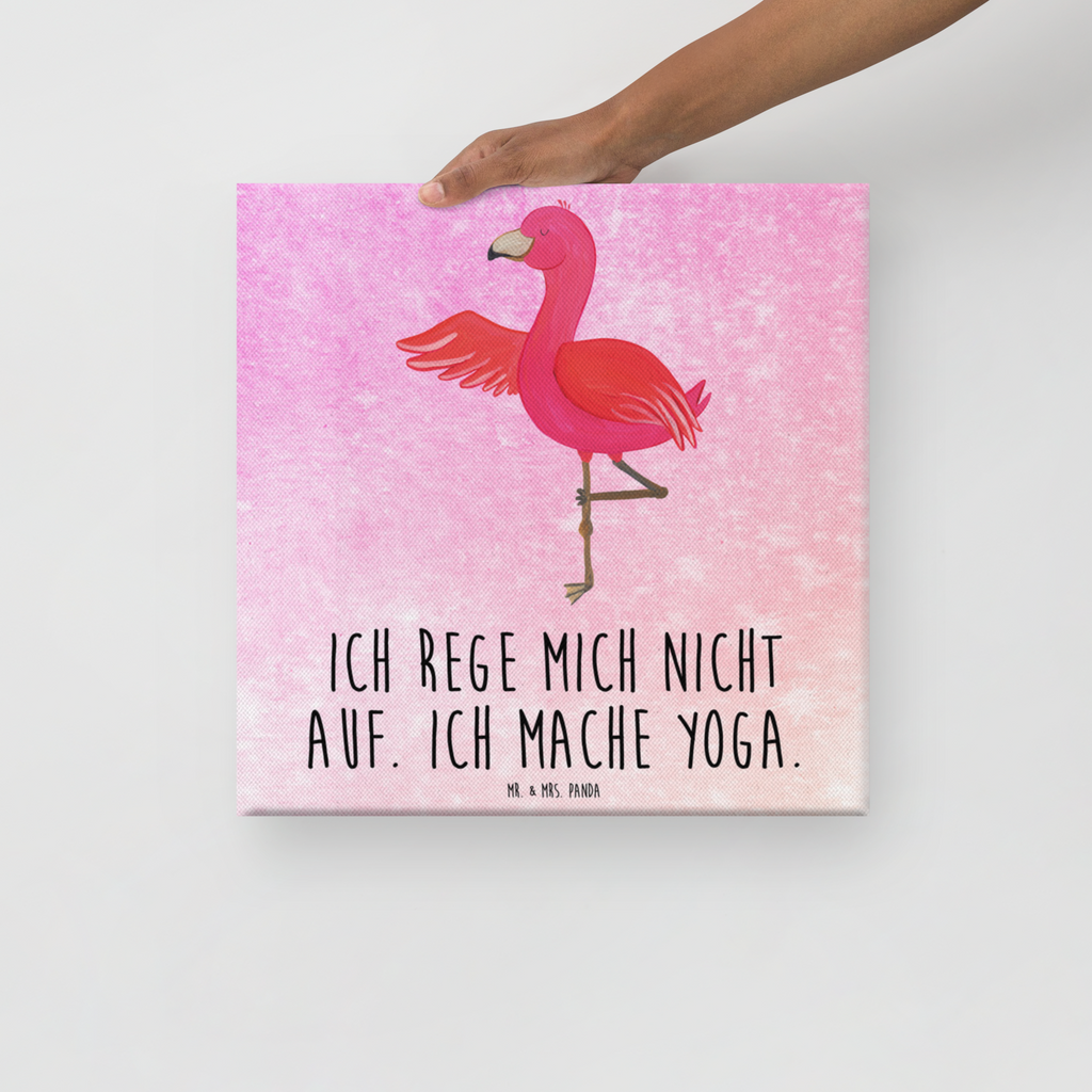 Leinwand Bild Flamingo Yoga Leinwand, Bild, Kunstdruck, Wanddeko, Dekoration, Flamingo, Vogel, Yoga, Namaste, Achtsamkeit, Yoga-Übung, Entspannung, Ärger, Aufregen, Tiefenentspannung