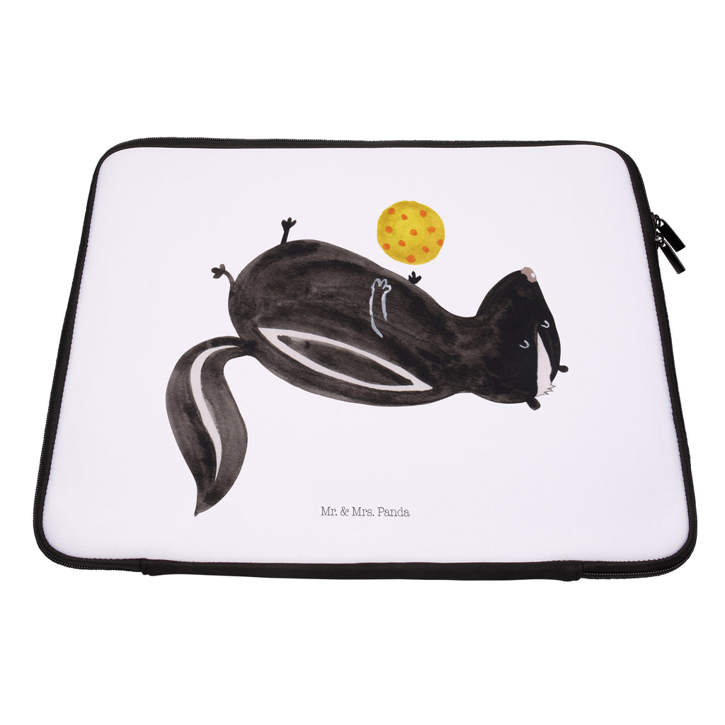 Notebook Tasche Stinktier Ball Notebook Tasche, Laptop, Computertasche, Tasche, Notebook-Tasche, Notebook-Reisehülle, Notebook Schutz, Stinktier, Skunk, Wildtier, Raubtier, Stinker, Stinki, verspielt, Weisheit