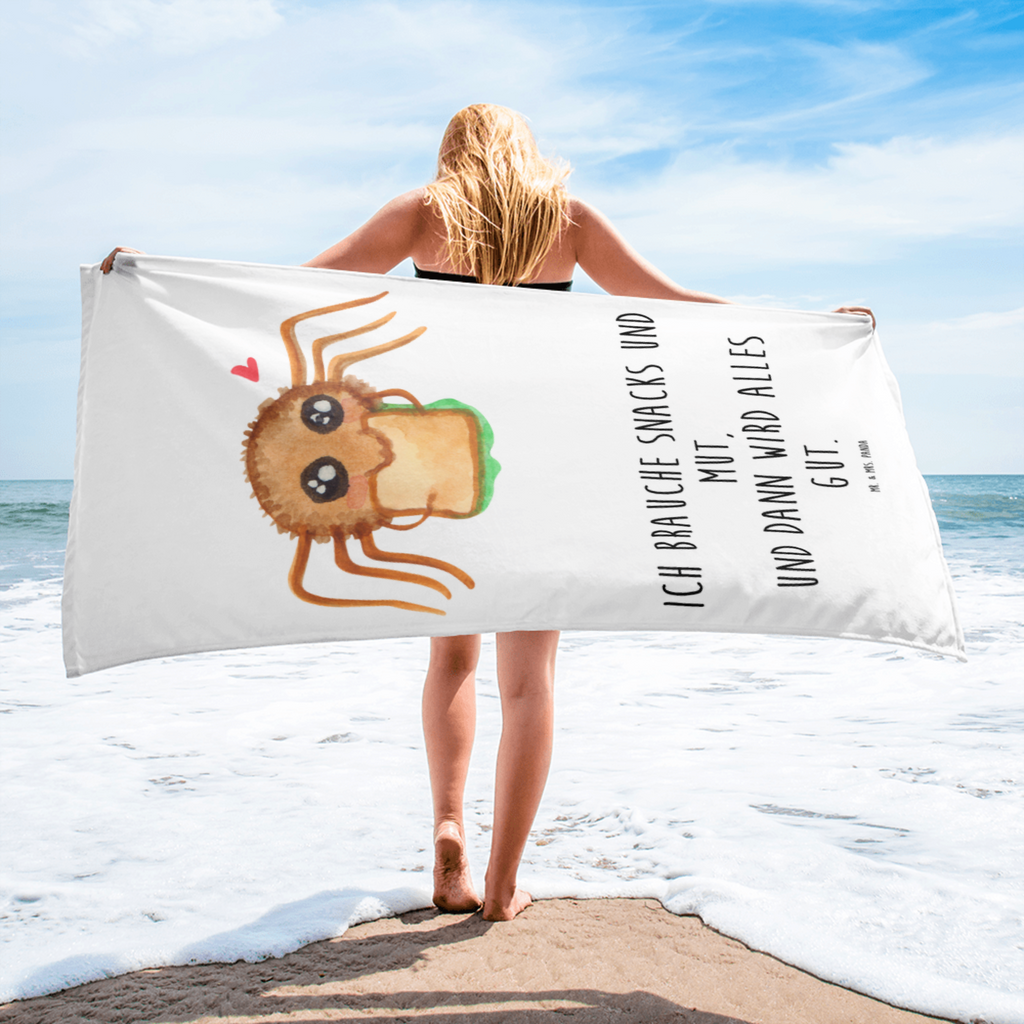 XL Badehandtuch Spinne Agathe Sandwich Handtuch, Badetuch, Duschtuch, Strandtuch, Saunatuch, Spinne Agathe, Spinne, Agathe, Videos, Merchandise, Glück, Mut, Hungrig, Verfressen, Lebensfreude, Alles wird gut, Hunger