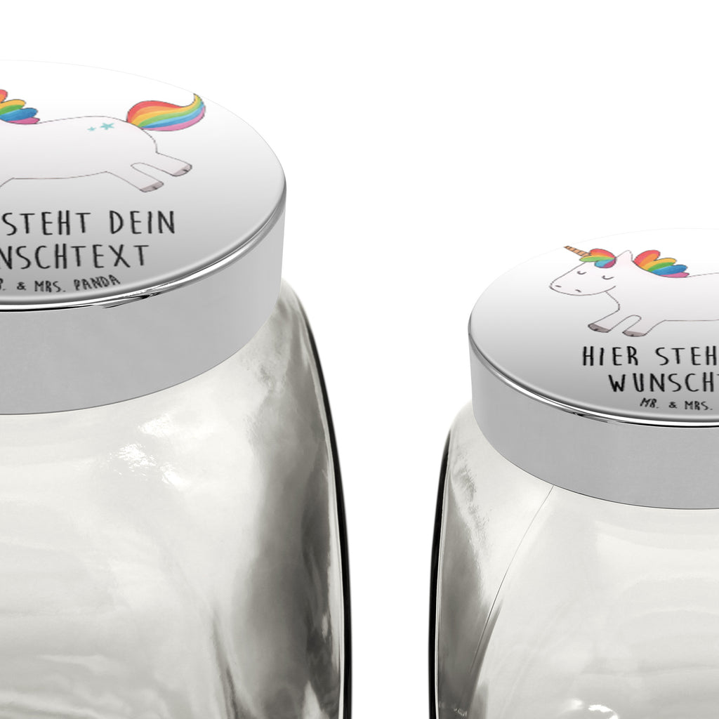 Personalisiertes Bonbonglas Einhorn Happy Vorratsdose, Vorratsbehälter, Süßigkeitenglas, Süßigkeitendose, Kaffeedose, Müslidose, Teedose, Keksbehälter, Keksedose, Glasdose, Glasbälter, Vorratsglas, Küchenbehälter, Aufbewahrungsdose, Aufbewahungsglas, Gewürzdose, Küchenorganizer, Snackdose, Einhorn, Einhörner, Einhorn Deko, Pegasus, Unicorn, glücklich, fröhlich, Spaß, Freude, Lebensfreude, witzig, spannend, Lächeln, Lachen