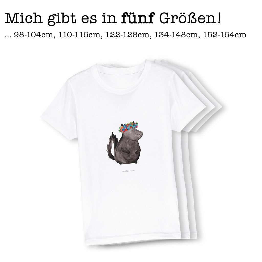 Organic Kinder T-Shirt Stinktier Mädchen Kinder T-Shirt, Kinder T-Shirt Mädchen, Kinder T-Shirt Jungen, Stinktier, Skunk, Wildtier, Raubtier, Stinker, Stinki, Yoga, Namaste, Lebe, Liebe, Lache