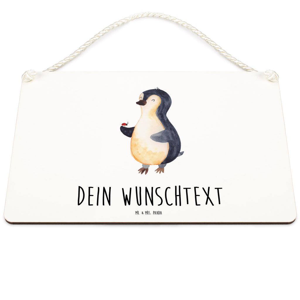 Personalisiertes Deko Schild Pinguin Marienkäfer Dekoschild, Deko Schild, Schild, Tür Schild, Türschild, Holzschild, Wandschild, Wanddeko, Pinguin, Pinguine, Marienkäfer, Liebe, Wunder, Glück, Freude, Lebensfreude