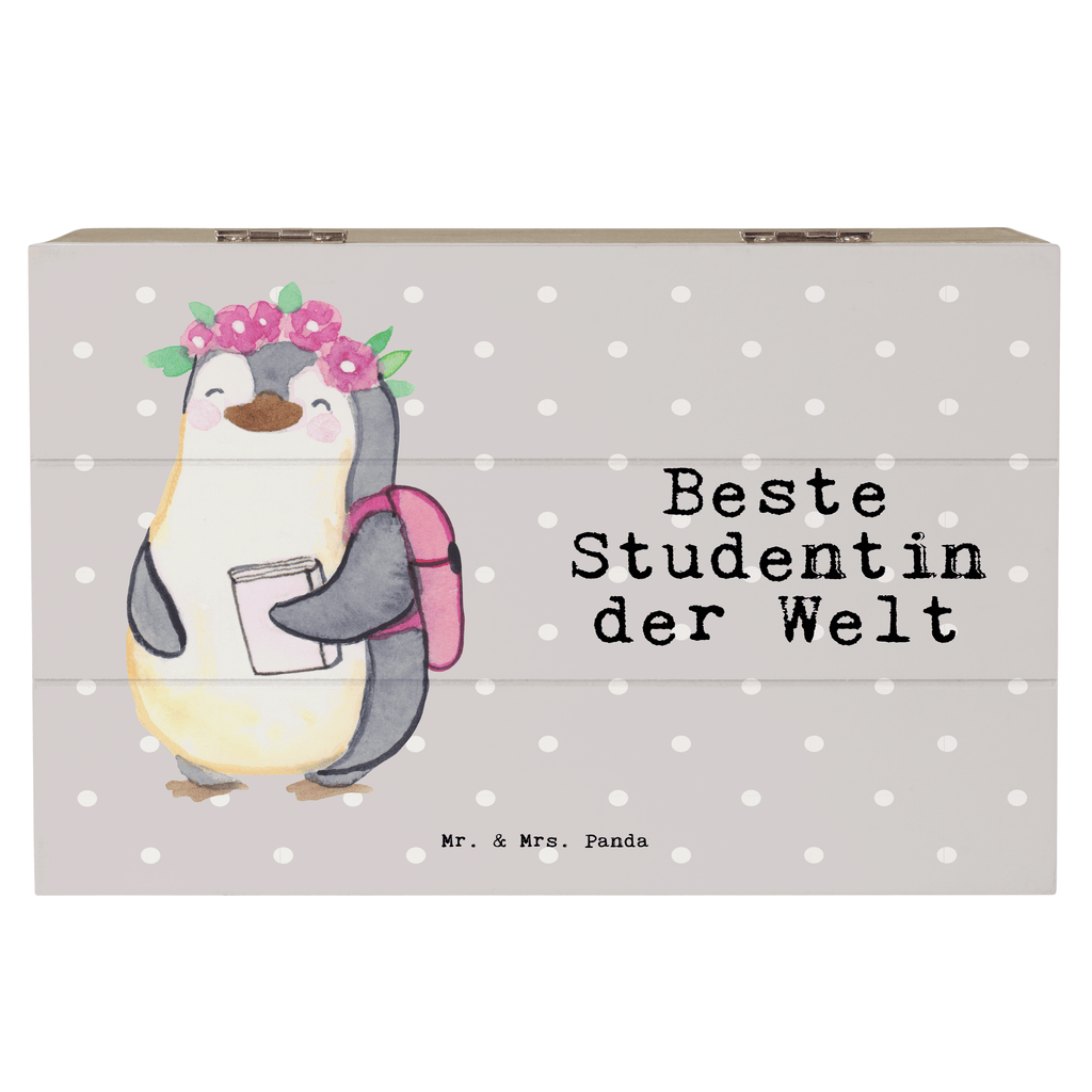 Holzkiste Pinguin Beste Studentin der Welt Holzkiste, Kiste, Schatzkiste, Truhe, Schatulle, XXL, Erinnerungsbox, Erinnerungskiste, Dekokiste, Aufbewahrungsbox, Geschenkbox, Geschenkdose, für, Dankeschön, Geschenk, Schenken, Geburtstag, Geburtstagsgeschenk, Geschenkidee, Danke, Bedanken, Mitbringsel, Freude machen, Geschenktipp, Studentin, Studium, Tochter, Spaß, Musterschülerin, lustig, Studienabschluss, witzig, Universität, Abschluss, Alumni, Uni, Studenten, Hochschule