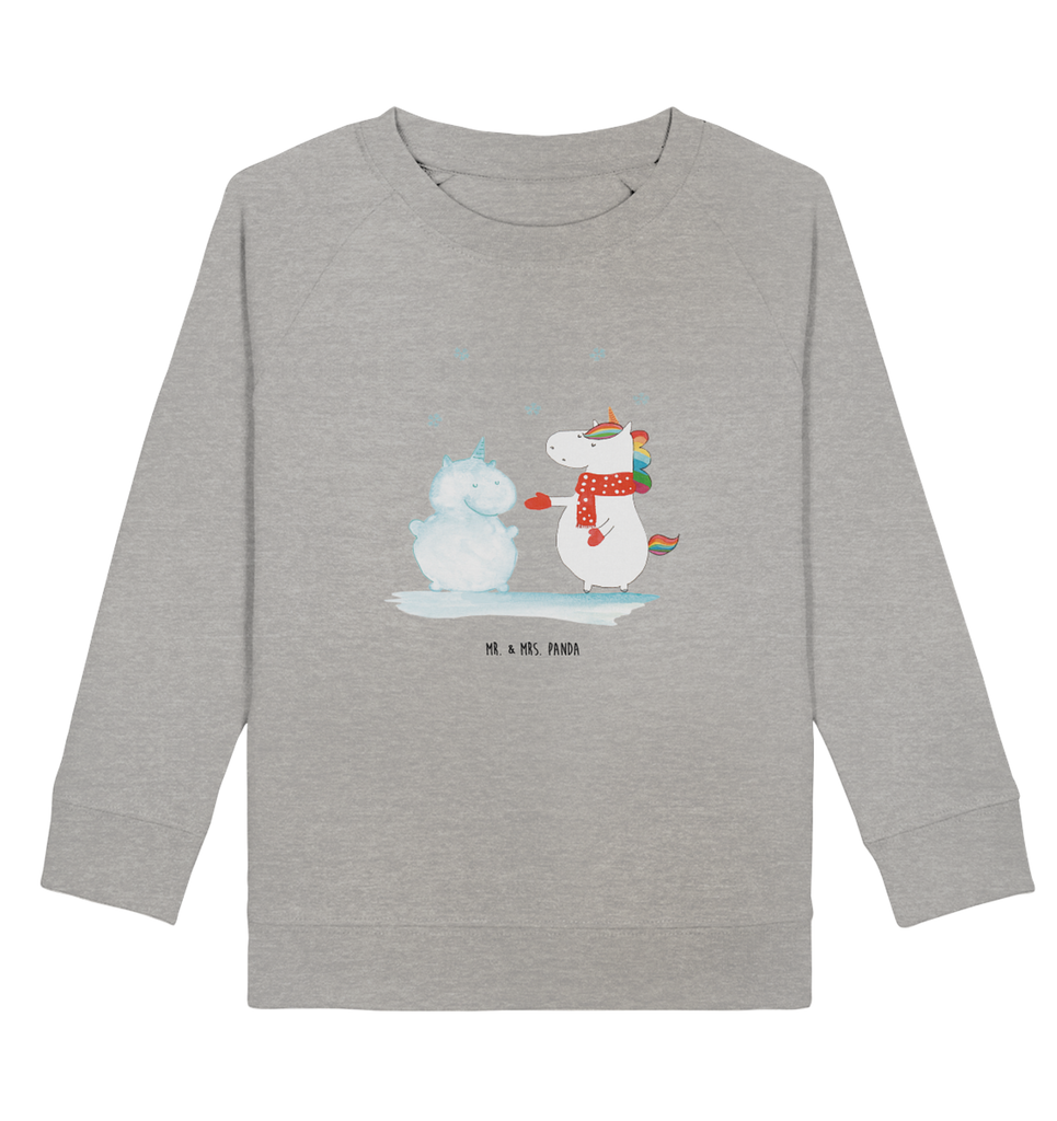 Organic Kinder Pullover Einhorn Schneemann Kinder Pullover, Kinder Sweatshirt, Jungen, Mädchen, Einhorn, Einhörner, Einhorn Deko, Pegasus, Unicorn, Schneemann, Winter, Schnee, Kuchen, Weihnachten, kalt, Mütze, Handschuhe, X-Mas