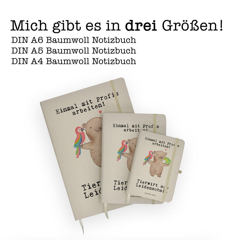 Baumwoll Notizbuch Tierwirt aus Leidenschaft Notizen, Eintragebuch, Tagebuch, Notizblock, Adressbuch, Journal, Kladde, Skizzenbuch, Notizheft, Schreibbuch, Schreibheft, Beruf, Ausbildung, Jubiläum, Abschied, Rente, Kollege, Kollegin, Geschenk, Schenken, Arbeitskollege, Mitarbeiter, Firma, Danke, Dankeschön, Landwirt; Bauer, Tierwirt, Agronom, Farmer, Bauernhof