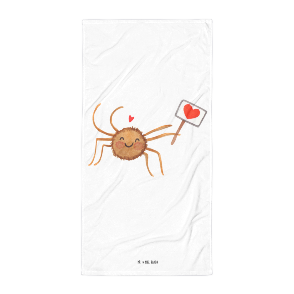 XL Badehandtuch Spinne Agathe Motivation Handtuch, Badetuch, Duschtuch, Strandtuch, Saunatuch, Spinne Agathe, Spinne, Agathe, Videos, Merchandise, Motivation, Glück, Liebe, Vertrauen, Dankeschön