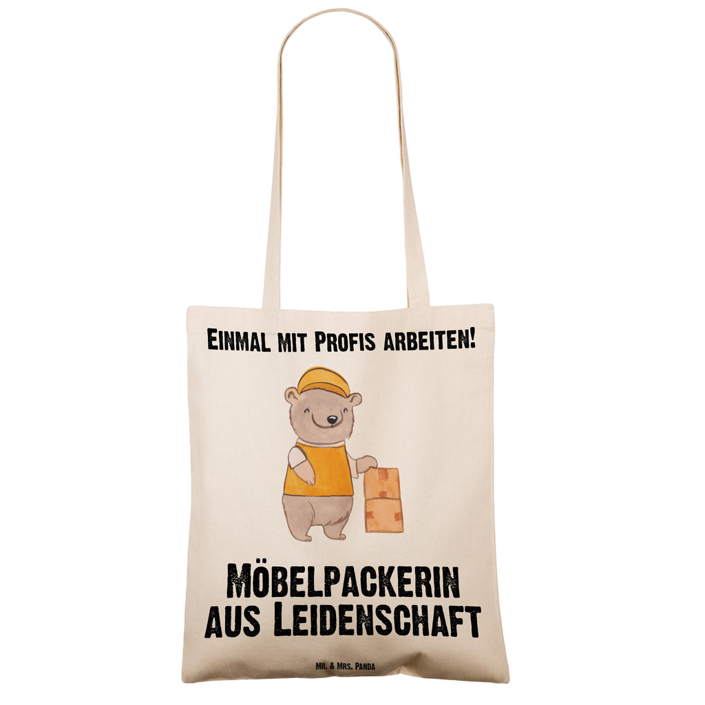 Tragetasche Möbelpackerin aus Leidenschaft Beuteltasche, Beutel, Einkaufstasche, Jutebeutel, Stoffbeutel, Beruf, Ausbildung, Jubiläum, Abschied, Rente, Kollege, Kollegin, Geschenk, Schenken, Arbeitskollege, Mitarbeiter, Firma, Danke, Dankeschön, Möbelpackerin, Umzugshelferin, Umzugsfirma, Umzugsservice